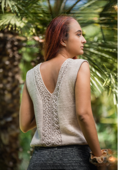 Spring Chic Knit Top Knitting Pattern 5 Sizes