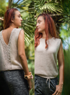 Spring Chic Knit Top Knitting Pattern 5 Sizes