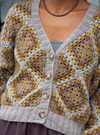 Vitange Vibes Granny Square Cardigan Crochet Pattern 6 Sizes