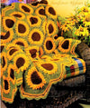 Field of Sunflowers Afghan Blanket Throw Crochet Pattern