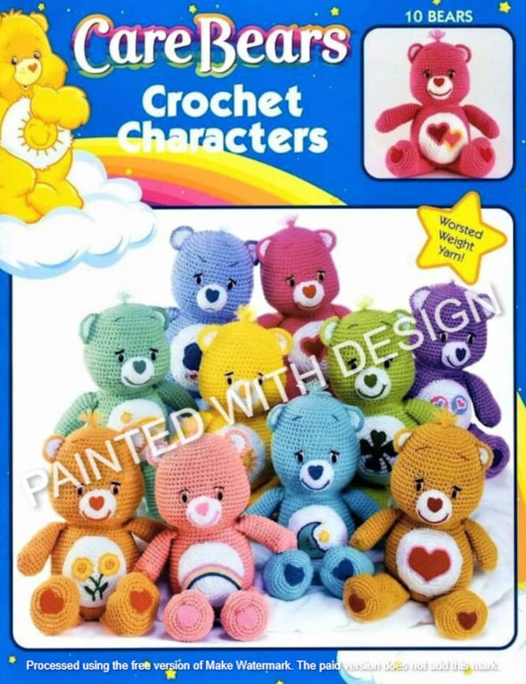 Care Bears Crochet Pattern - 10 Care Bears Amigurumi Collection